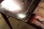 corrosion perforante dans un angle de porte