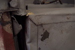 trace de choc et corrosion perforante